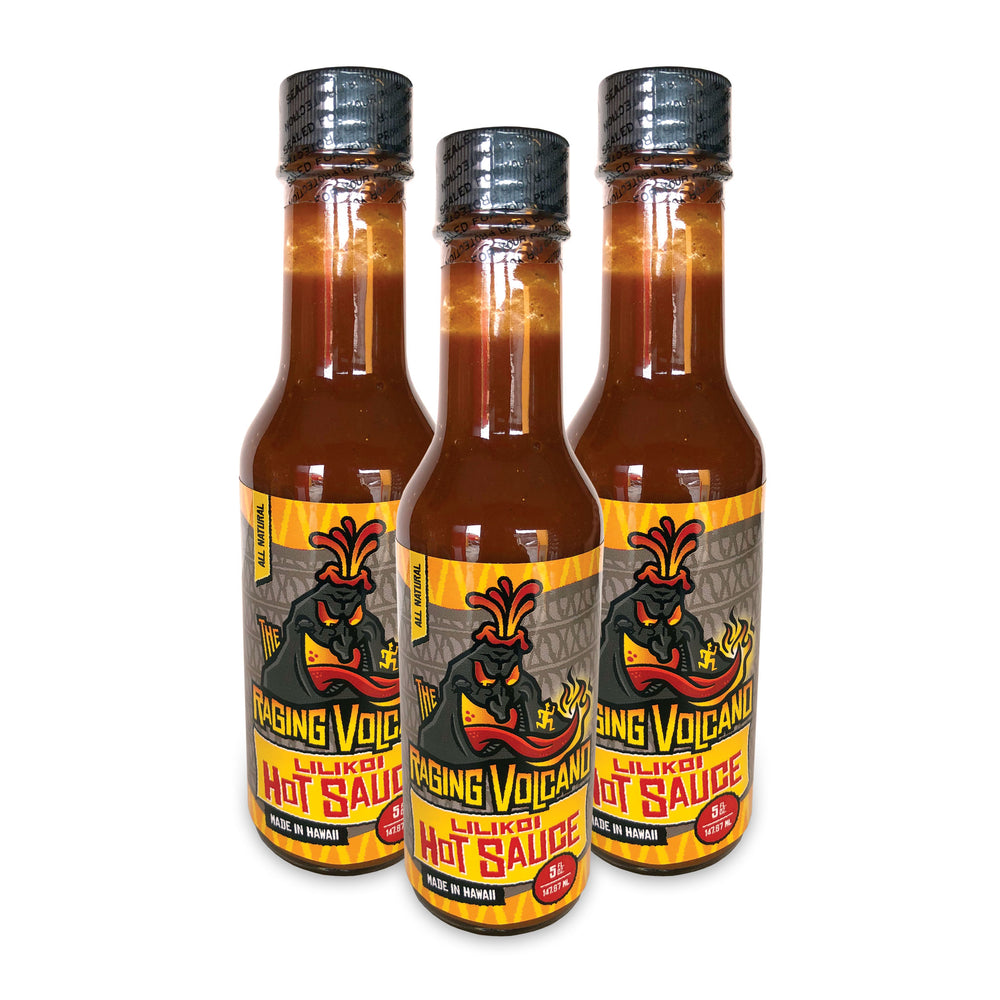 The Raging Volcano Lilikoi Hot Sauce 5 oz. Bottles – Hawaiian Chip
